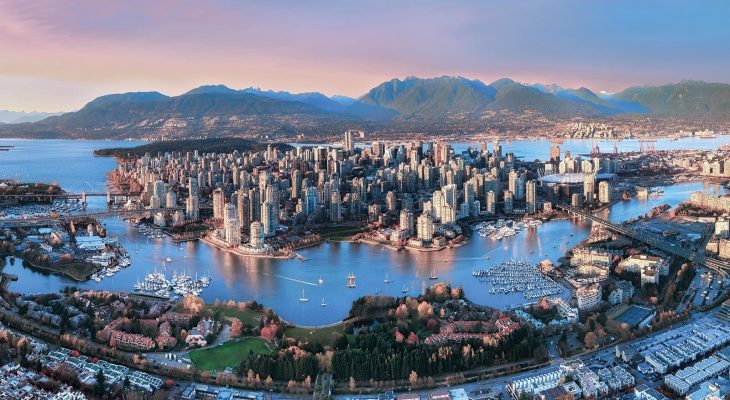 Vancouver, thành phố lớn nhất của tỉnh bang British Columbia xếp vị trí thứ 6 và là thành phố được nhiều người định cư Canada lựa chọn