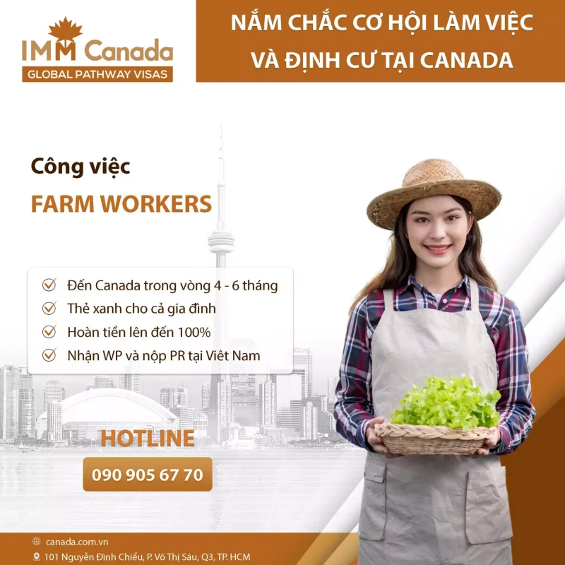 Canada tuyển dụng lao động phổ thông - General Farm Workers
