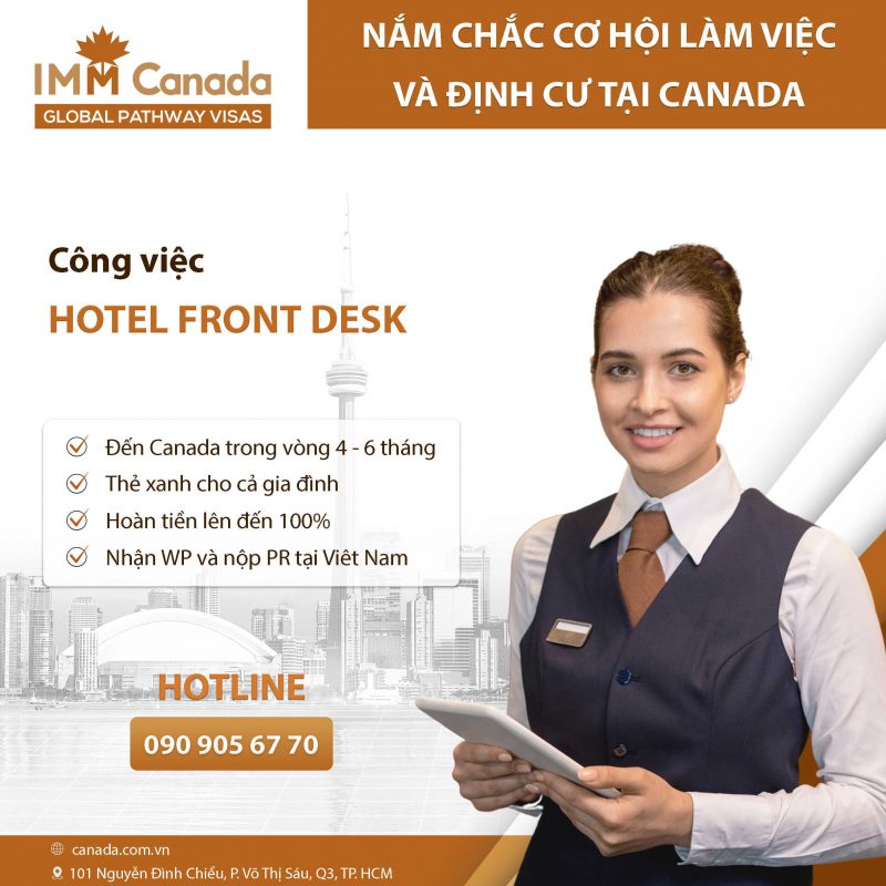 Định cư Canada diện Skilled Worker Hotel Front Desk – Lễ tân khách sạn 
