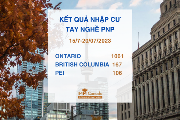 Ontario, British Columbia, Đảo Hoàng tử cấp thư mời định cư tay nghề PNP Đề cử tỉnh bang (2)