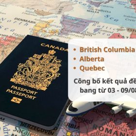 Kết quả rút hồ sơ đề cử tỉnh bang British Columbia, Alberta và Quebec từ 0308 đến 09082024