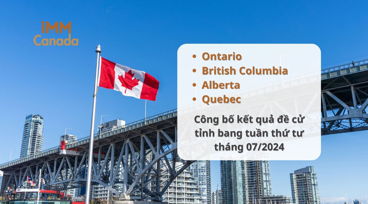 Ontario, British Columbia, Alberta và Quebec tiếp tục mời ứng viên nộp hồ sơ xin Đề cử Tỉnh bang