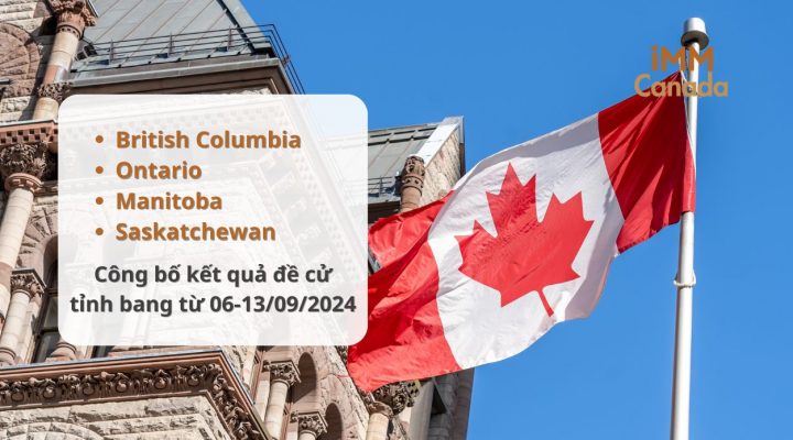 Kết quả rút hồ sơ Đề cử tỉnh bang của Ontario, British Columbia, Manitoba và Saskatchewan từ ngày 06 đến 13 tháng 09 năm 2024