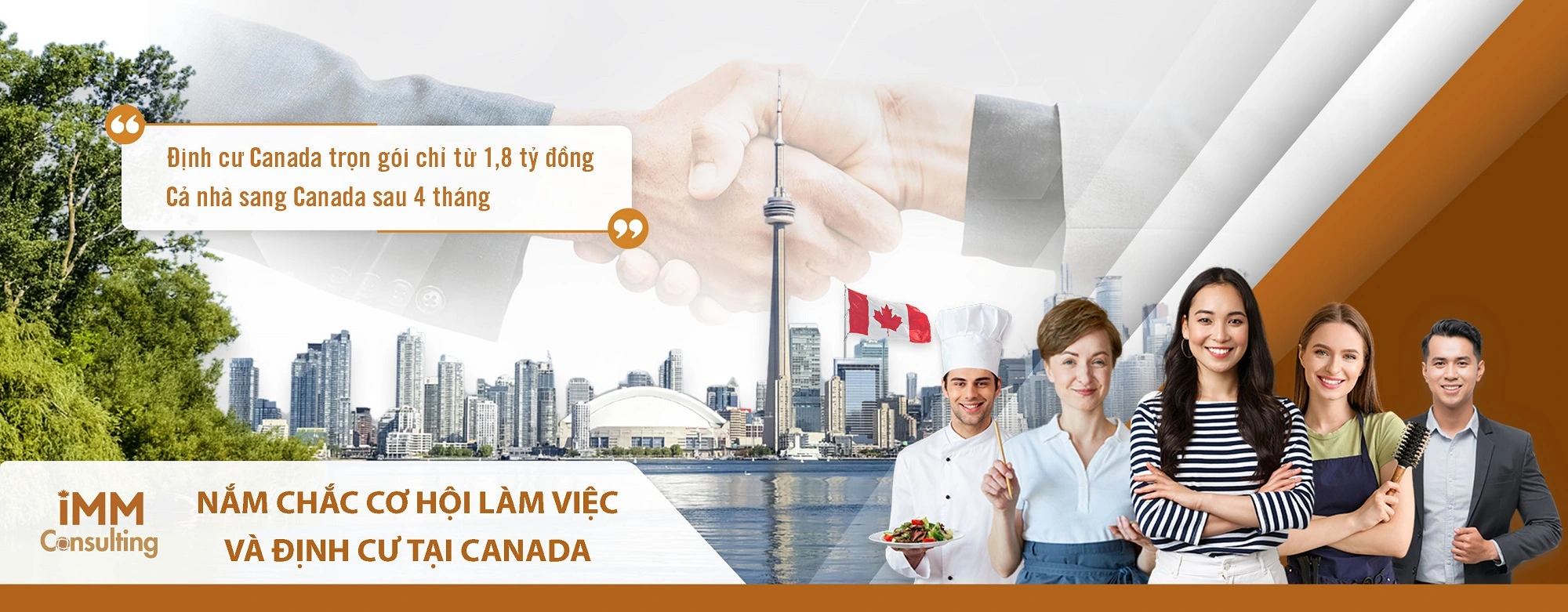 Định cư Canada trọn gói chỉ từ 1 tỷ 8 cả nhà sang Canada sau 4 tháng